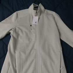 Men's Microstripe Brush back Fleece Jacket