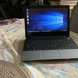 Toshiba Satellite Laptop, 11 Inch Touch Screen, Windows 10, Like New Condition, 4gb Memory, 450gb Hard Drive