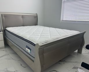 Queen Mattress With Queen Bed Frame Box Frame Included