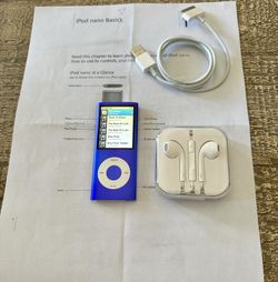 Apple iPod Nano 4th Generation 8gb Purple With Quick Start Guide And New Accessories