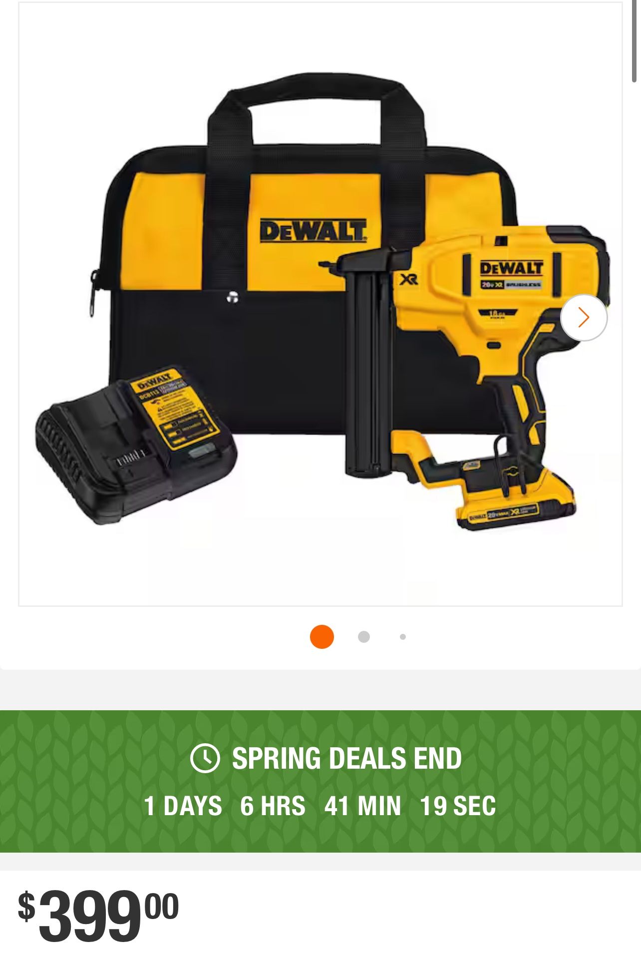 DEWALT 20V MAX XR Lithium-Ion Cordless 18-Gauge Narrow Crown Stapler Kit with 2.0Ah Battery, Charger