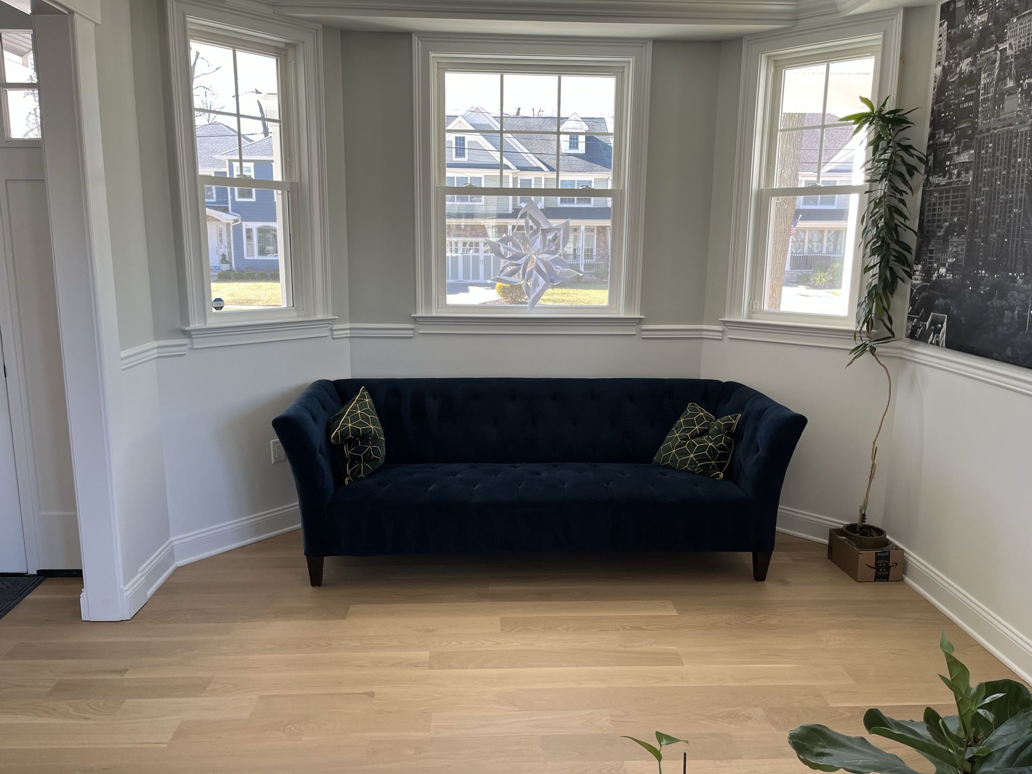 Blue Velvet Sofa