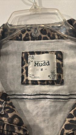 Jean Jacket Cheeta Print Size Medium New