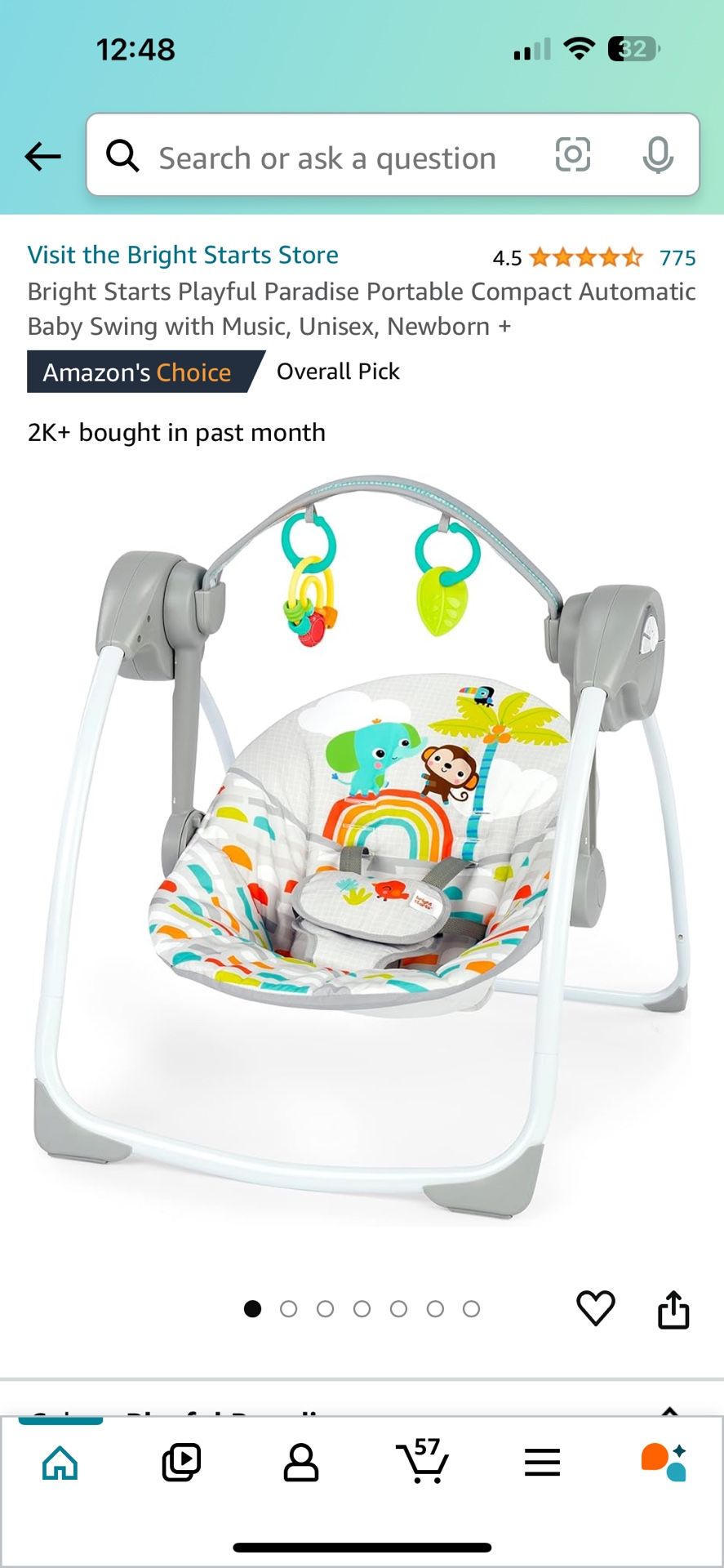 Portable Baby Swing, Activity Mat, Some Baby Girl Clothes 3-6 Mo. $40