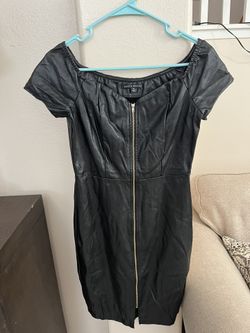 Sexy Faux Leather Dress