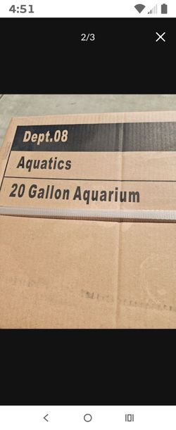 20 gal aquarium/terrarium new sealed inbox 60each or both for 100firm no less