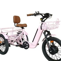 Pink Breezy E Trike, electric trike, like new 500 watt bafang front motor