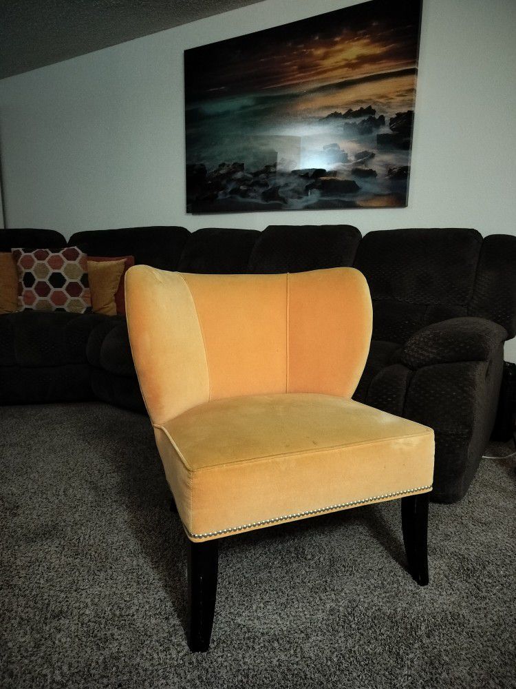 Peach/Light orange chairs