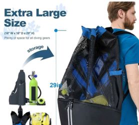 Beach back pack diver bag multi use mesh backpack for tools, toys etc