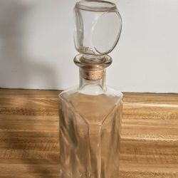Vintage Glass Whiskey Decanter Bottle (Empty)
