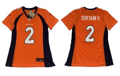 Nike Denver Broncos #2 Patrick Surtain II Orange Jersey Women’s Small Medium XL New