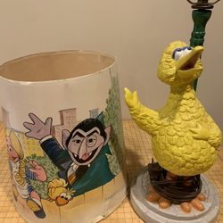 Sesame Street Big Bird Lamp 1970’s 