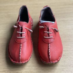 Pomegranate red, Genuine leather, Sandal model shoes