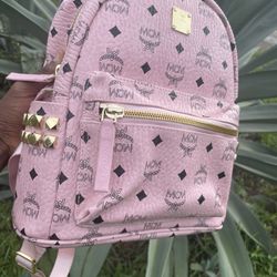 Pink MCM Backpack Small