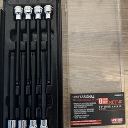 ICON 3/8 in. Drive Metric Professional Long Ball Hex Bit Socket Set, 8-Piece