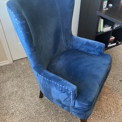 Blue Velvet accent chair / Sofa