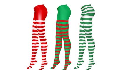 Christmas Striped Tights 3-Pack