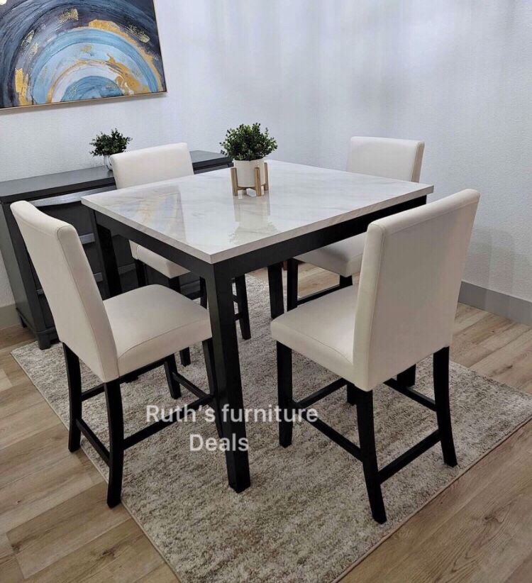 Beautiful! 5-pc Counter Height Dining Table Set✅ $319 No Tax