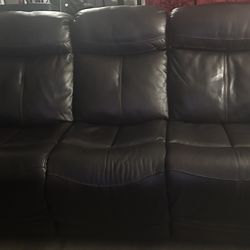 Reclining Leather Couch $800