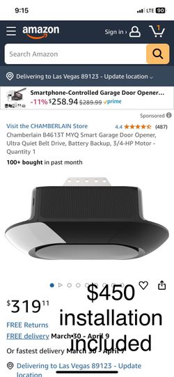 Garage door opener $450