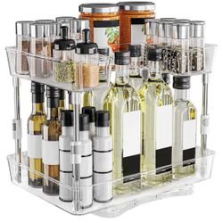 360° Rotating Lazy Susan Turntable Organizer Spice Rack