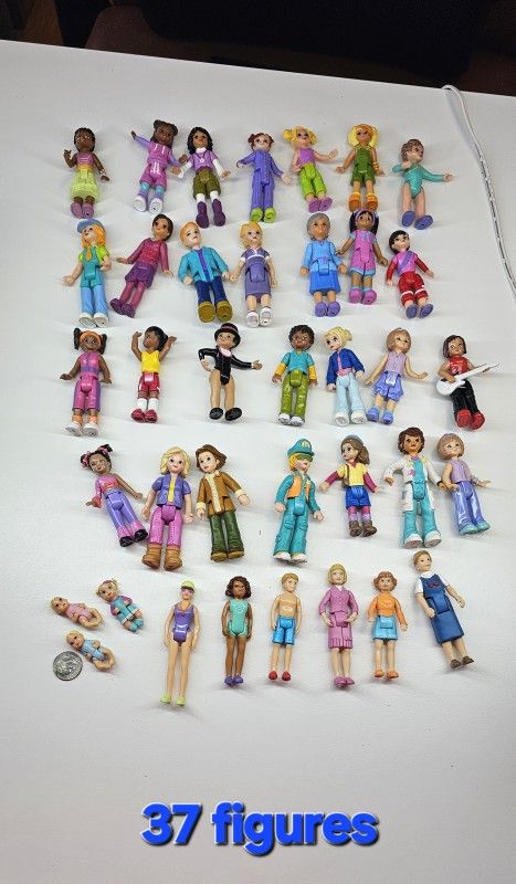 FISCHER PRICE SWEET STREET DOLL HOUSE FIGURE LOT WITH HARD TO FIND FIGURES
