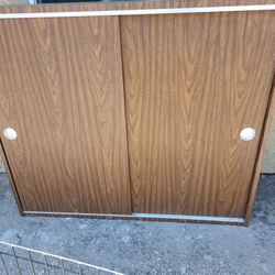 3 Shelf Cabinet With Sliding Door