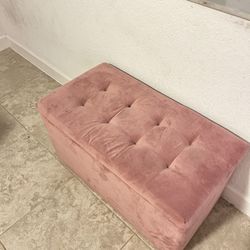 Pink Velvet Storage Container 