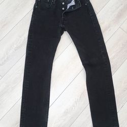 Levi's 501 Black Jeans, 29x32, the original button fly