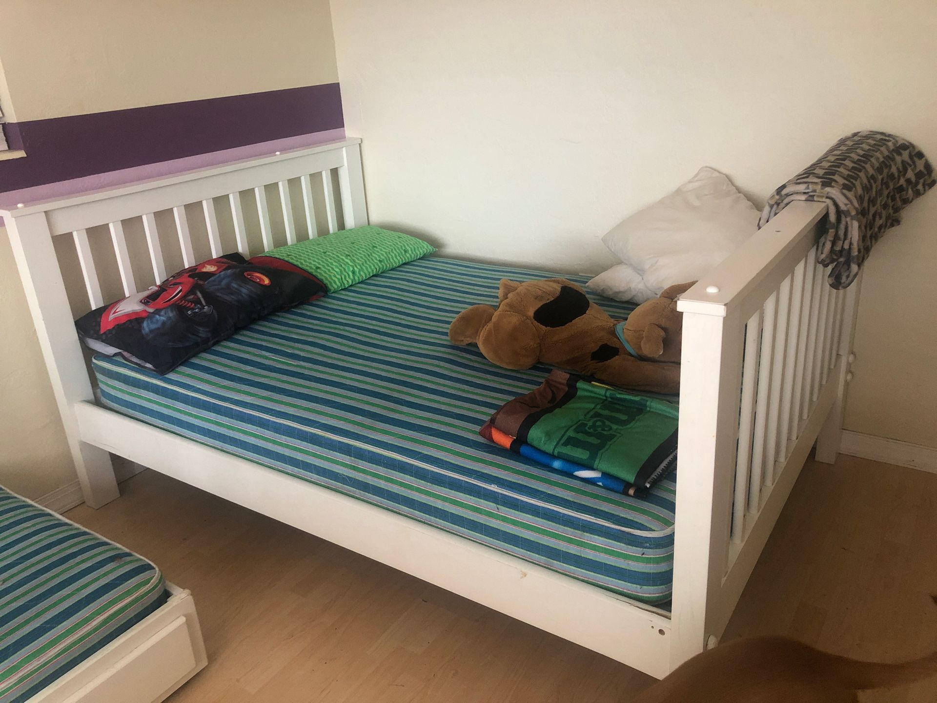 Pier one Kids: solid wood Full size bed with twin bunk