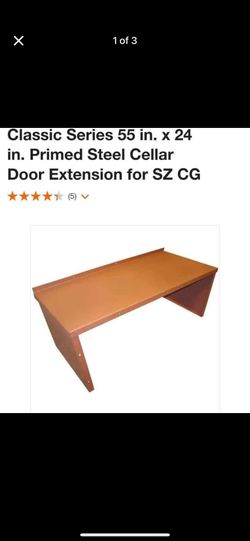 Classic Series 55 in. x 24 in. Primed Steel Cellar Door Extensiont