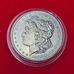 1890 CC MORGAN SILVER DOLLAR 