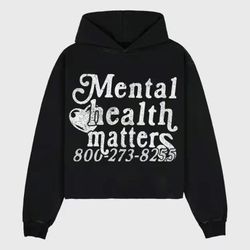 Mental Health Matters Graphic Print Hoodie Pullover 