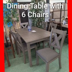 💥 Dining Table with 6 Chairs