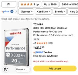 Toshiba X300 PRO 20TB - Sealed New 