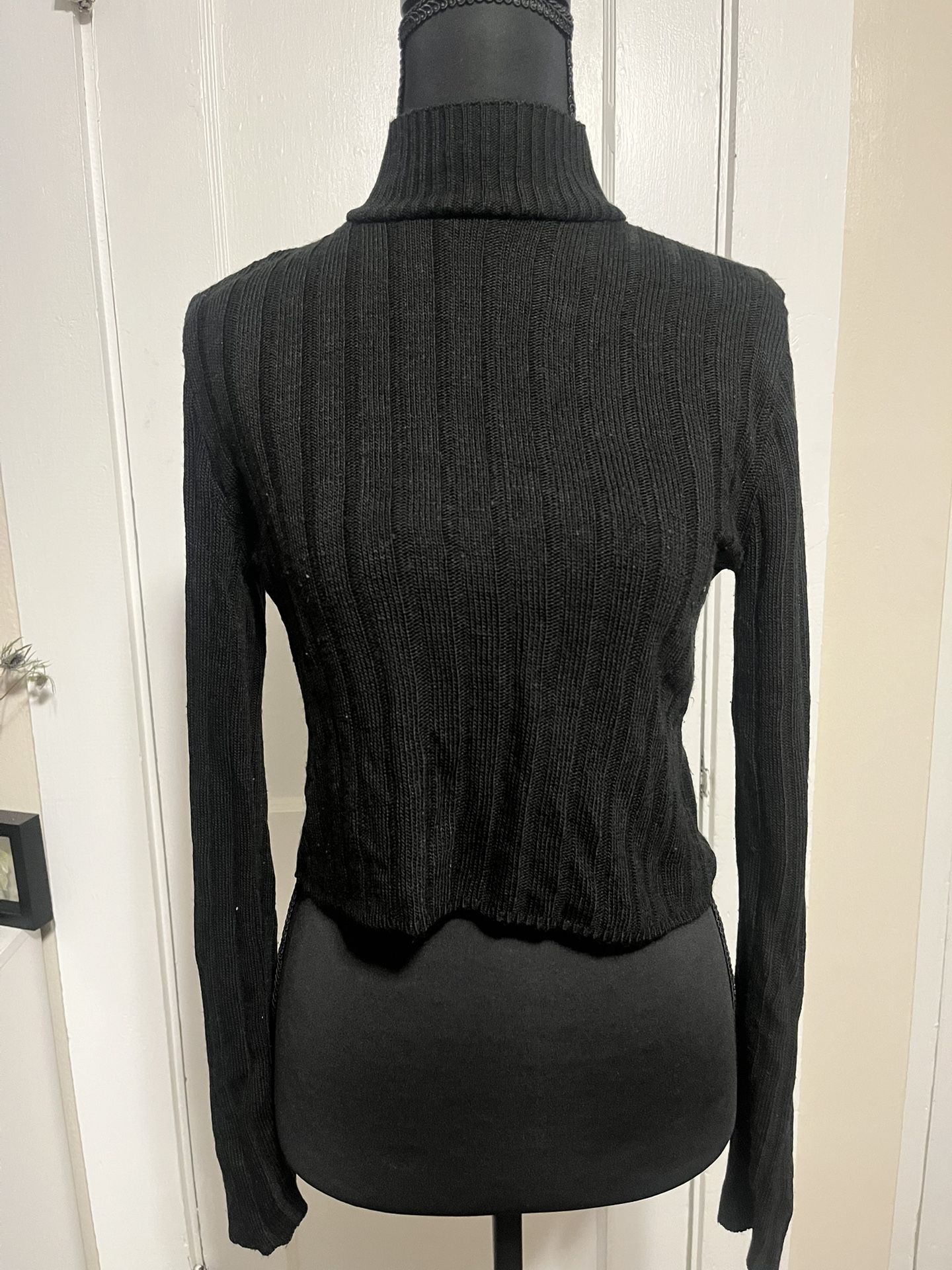 Black turtleneck sweater