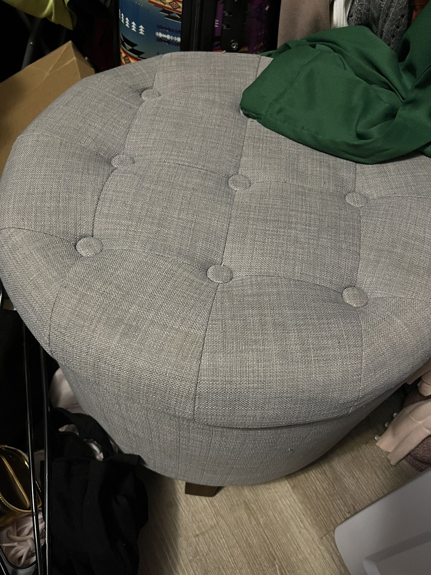 New Ottoman Sm/Med Size Small Enough To Use In A Small Closet . Has Storage