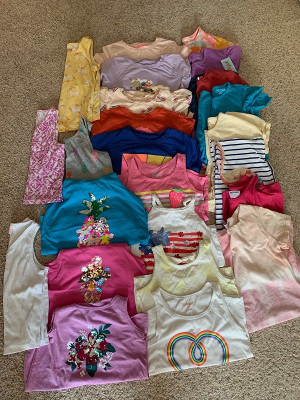 Girls size 8 short sleeve lot- gently used, 1 new with tags