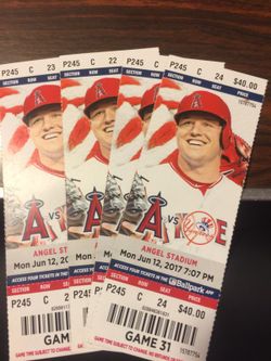Yankees vs Angels tickets 6/12/17