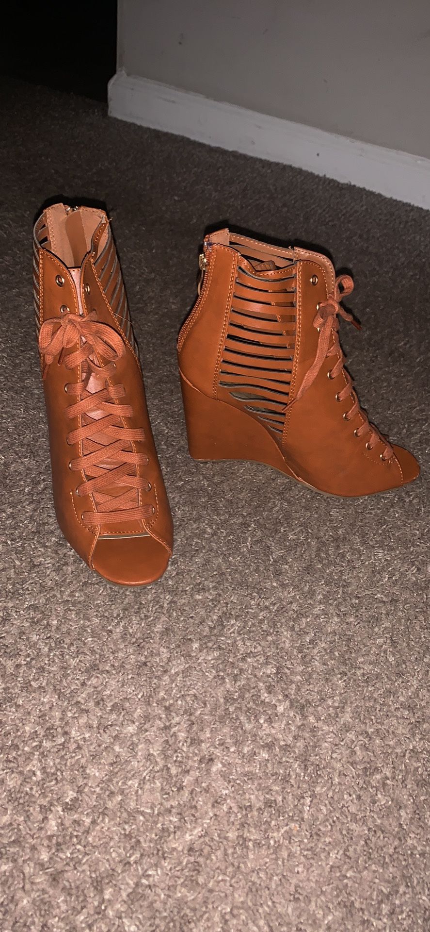 Wedge Open Toe Heels