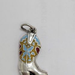 James avery silver Enamel Western Boot Charm