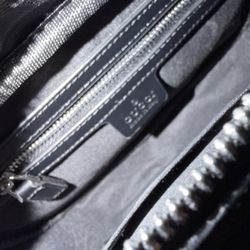 Soft GG Supreme Monogram Web Belt Bag Black Grey 