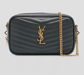 Lou Mini YSL camera bag in smooth Quilted Leather