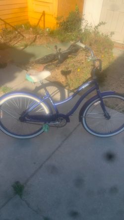 Blue Beach Cruiser Bicycle
