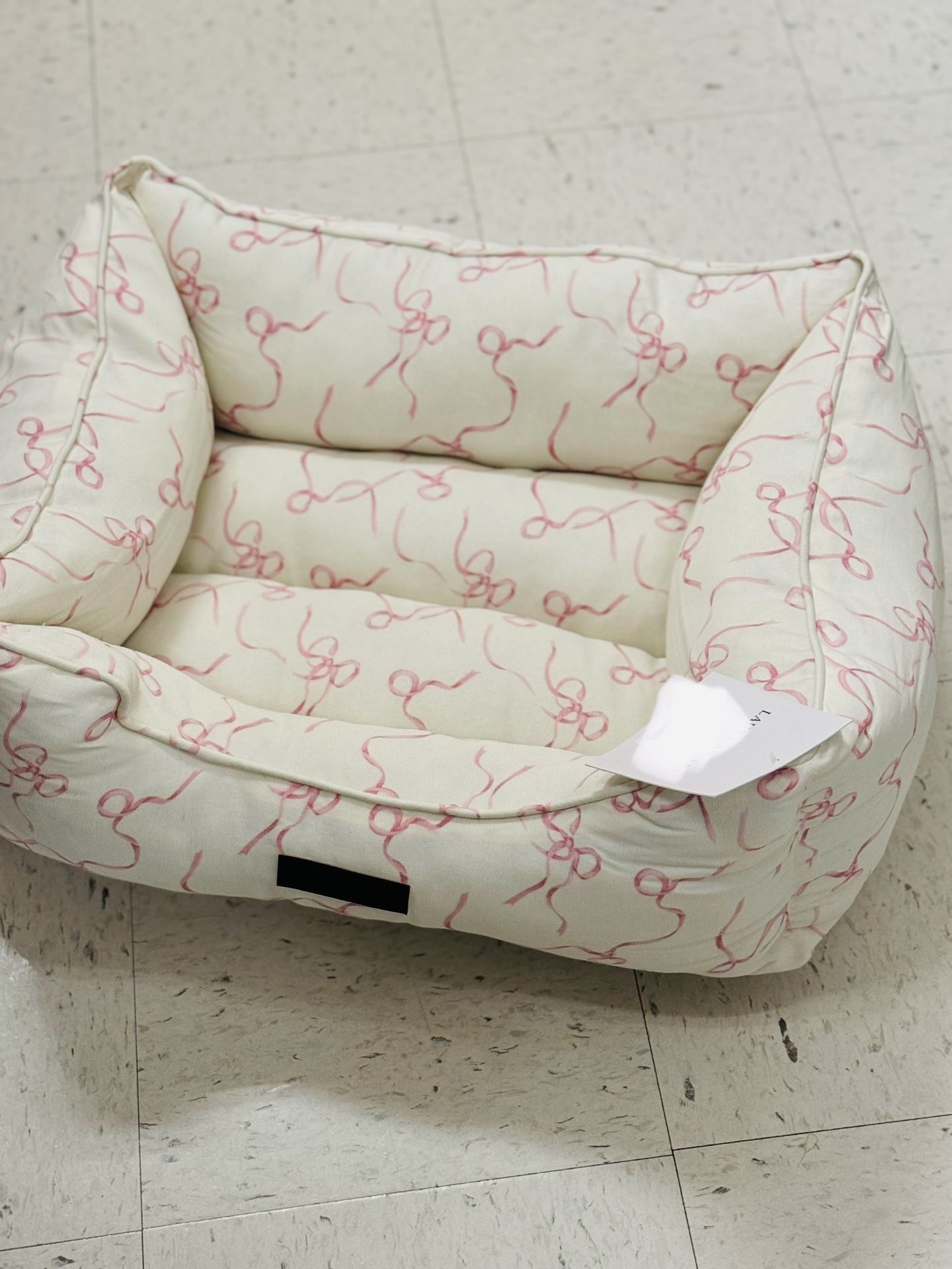 Laura Ashley Pink Bow Dog bed