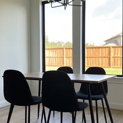 5 Piece Dining Table With Black Chairs