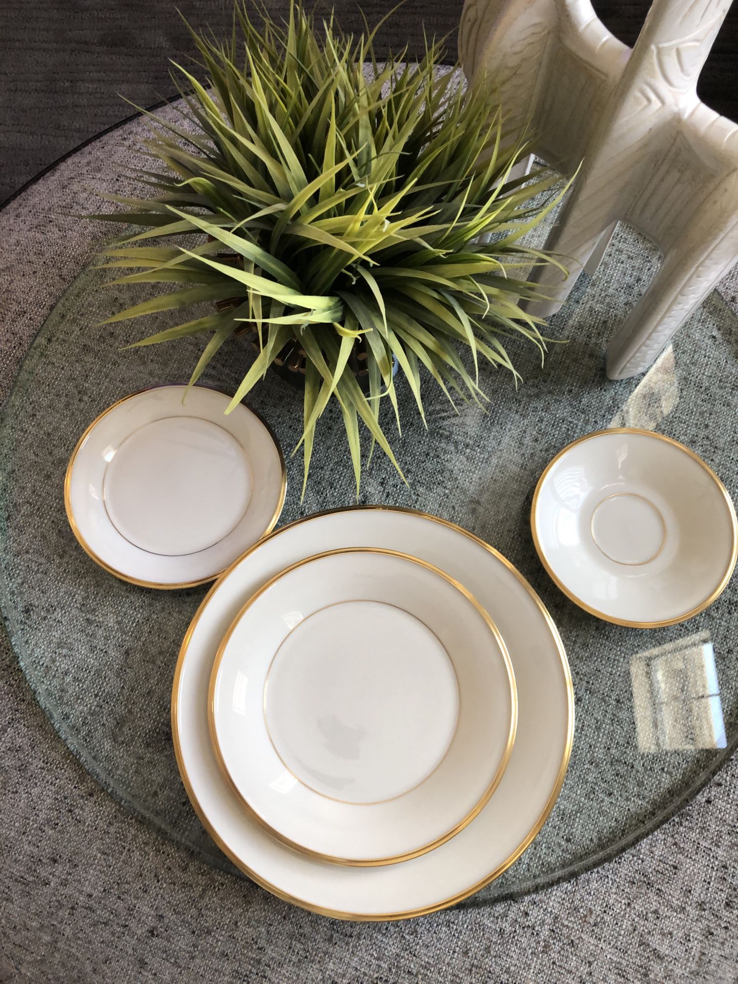 Lenox China 14 kt Gold Edges /Complete Set 12