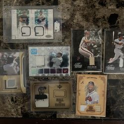 Lot Of 7 Rare Baseball Relic Cards