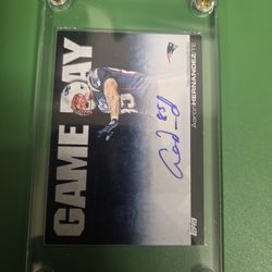 Aaron Hernandez autographed card