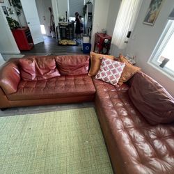 Red Leather Couch 